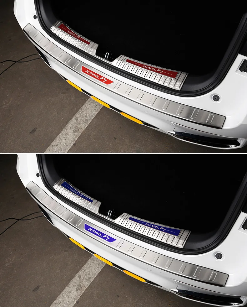 Автомобиль-Stying After guard задний бампер багажник Накладка на порог автомобильные аксессуары для Great Wall HAVAL F7