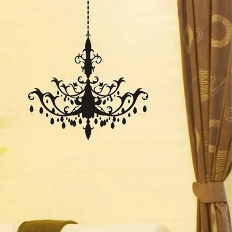 40*43cm Chandelier Decor Mural Art Wall Sticker Decal (Various Colors