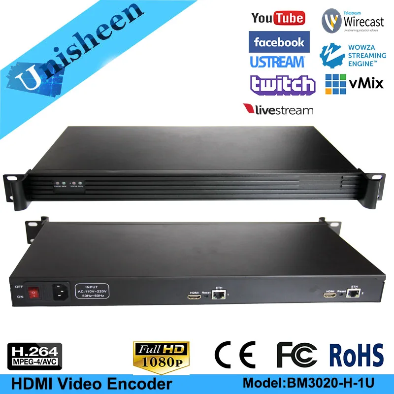 2 канальный HDMI кодировщик AVC/H.264 замена HD карты видеозахвата Youtube Facebook потоковый