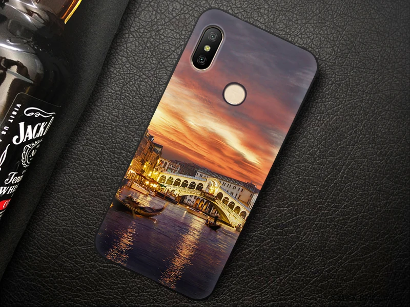 JURCHEN Phone Case For Xiaomi Redmi 6 Pro Case Global Version Cartoon Soft Silicone TPU Back Cover For Xiaomi Mi A2 Lite Case