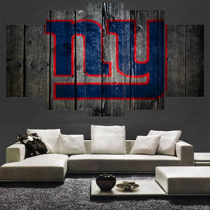 Famous New York Giants Team Letter Logo Paintings Wall Home Decor