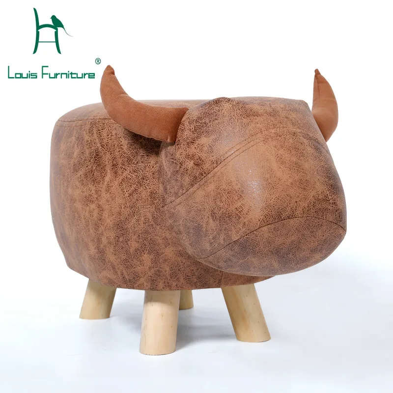 Луи Мода стул для гостиной креативный слон теленок бытовой твердый деревянный диван