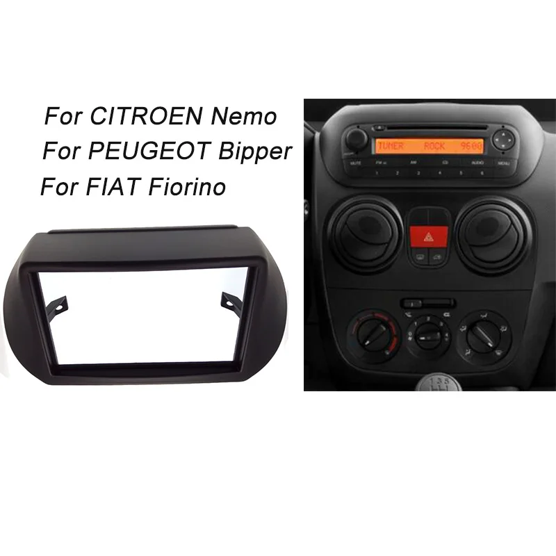 

ITYAGUY Radio Fascia For CITROEN Nemo/PEUGEOT Bipper/ FIAT Fiorino Stereo Facia Dash CD Panel Trim Installation