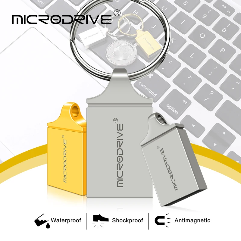 

Super Mini USB Flash Pen Drive 8GB 16GB 32GB 64GB memory stick USB Key with key ring Micro Mini USB Pen disk Can logo printing