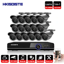 16CH HKIXDISTE HD Sony Sistema de CCTV DVR 1080 p HDMI 1.0MP 1200TVL Home Video Vigilância Ao Ar Livre À Prova de Intempéries Câmera de Segurança kit