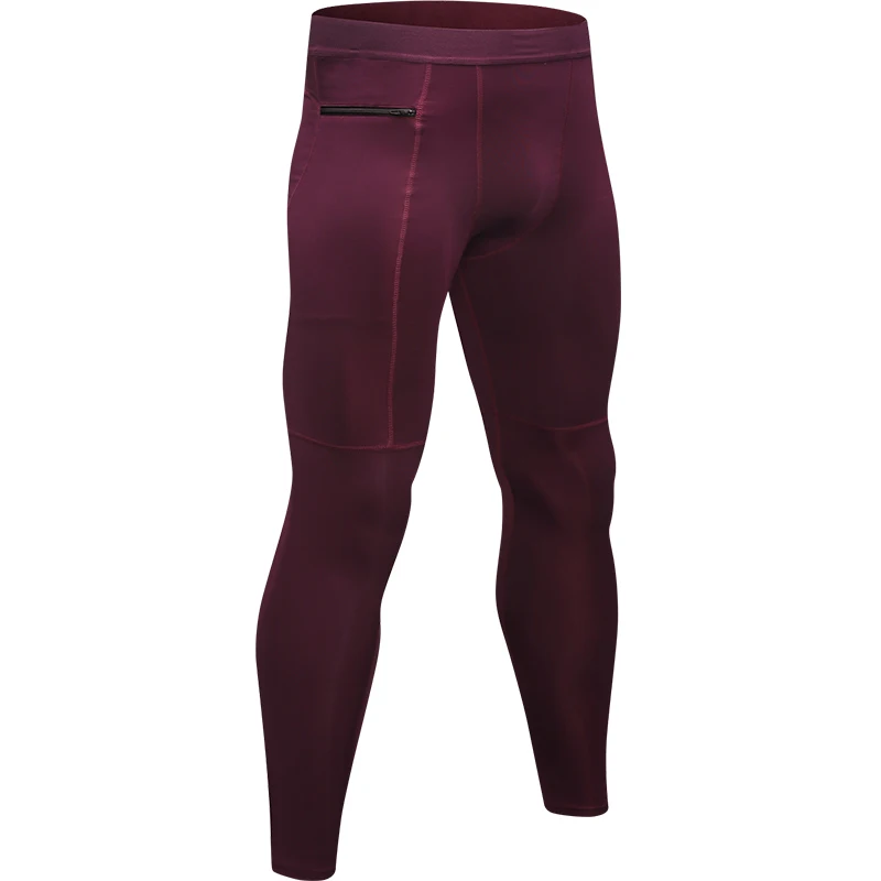With Zipper Pocket Basketball Compression Pants Sports Running Tights Men Jogging Leggings font b Fitness b