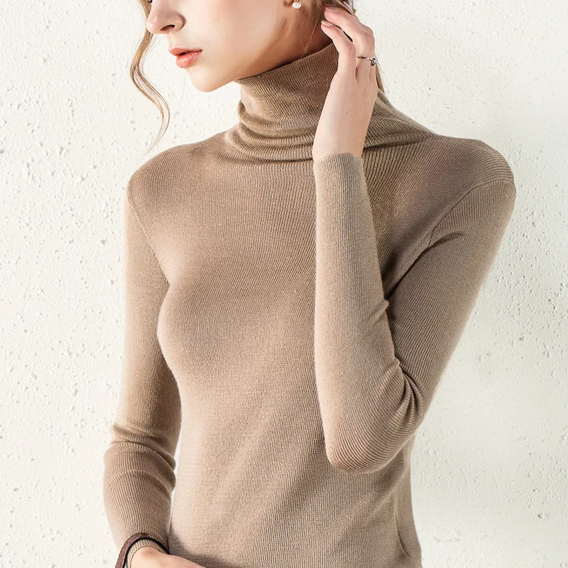 

Korean Fashion Basic Viscose Sweater 2019 New Autumn Winter Long Sleeve Clothes Women Top Mujer Slim Bottoming Shirt M97805
