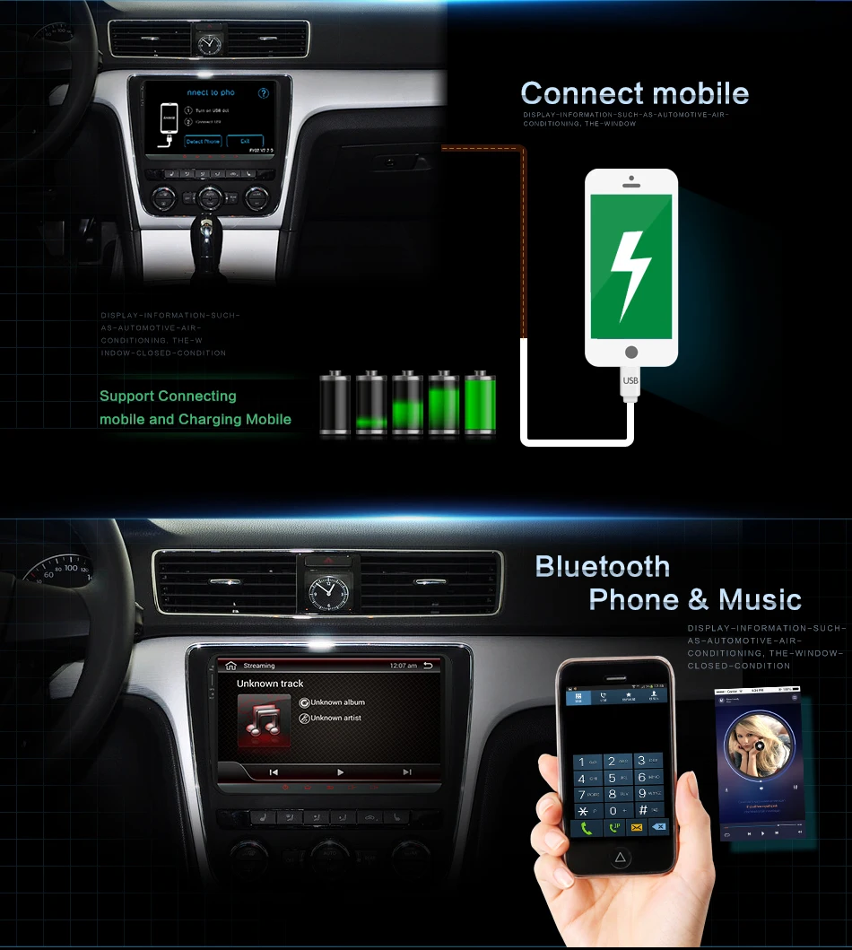 Discount Android 7.1 car radio gps navigation Wifi+Bluetooth+Radio autoradio 2 din for Volkswagen GOLF 4 5 6 POLO PASSAT TIGUAN 14