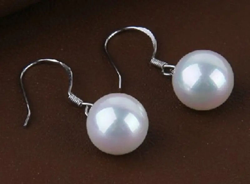 

Hot sell Noble- Hot sale new Style >>>>10mm white south sea shell pearl earrings AAA