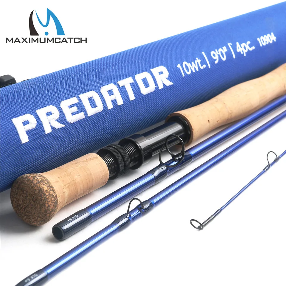 

Maximumcatch Predator 9FT Saltwater Fly Fishing Rod 30T SK Carbon Fiber 8wt/9wt/10wt/12wt 4pc Fly Rod with Cordura Rod Tube