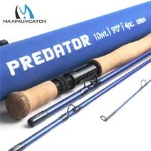 Maximumcatch Predator 9FT 8wt 9wt 10wt 12wt Saltwater Fly Fishing Rod 4 Section 30T SK Carbon
