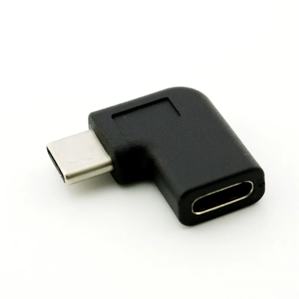 100pcs USB 3.1 Type-C Male to Female Jack 90