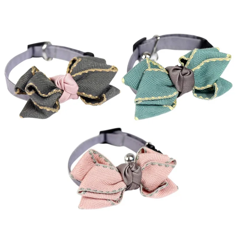 

Pet Adjustable Bow Tie for Cats and Small Dogs Cotton Necktie for Teddy For Gatos