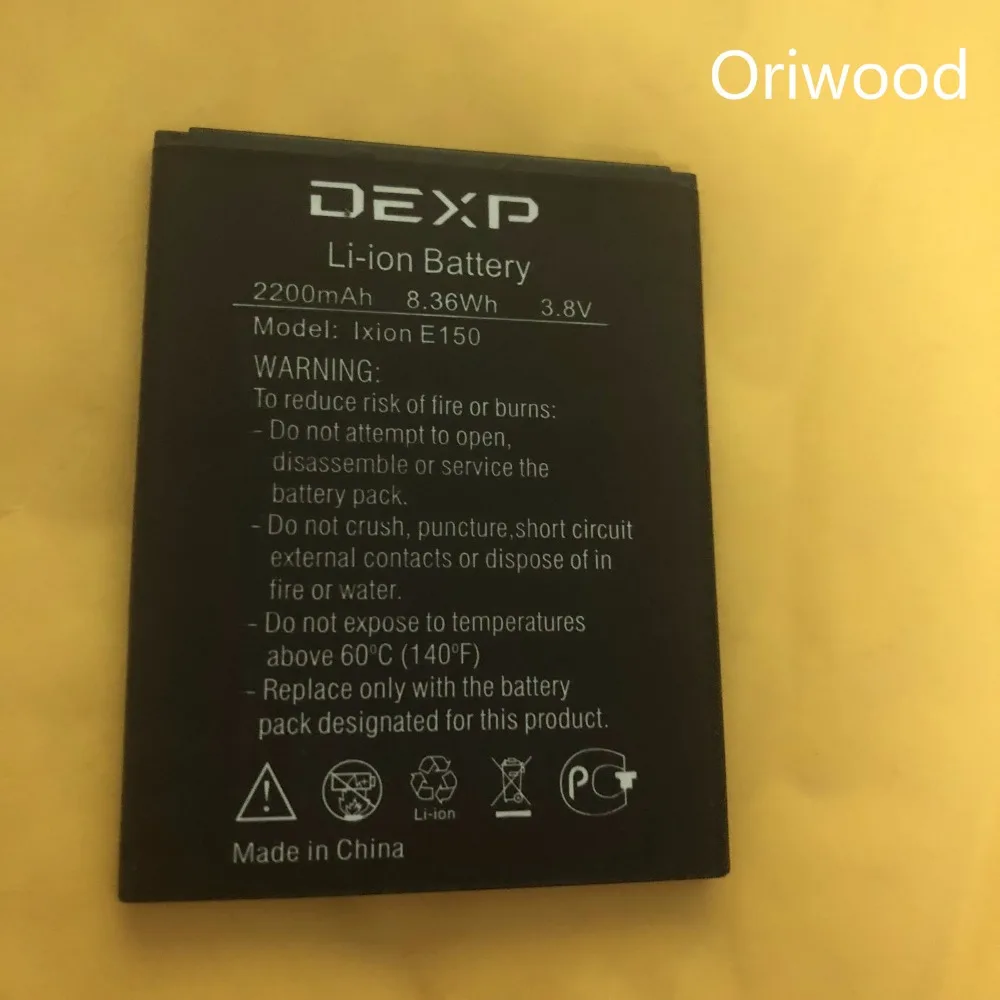 OriWood в наличии Новый 2200 мАч Батарея для DEXP Ixion E150 душа мобильного телефона