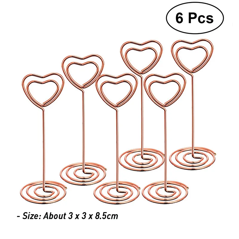 Место Держатель для карт сердце Форма Свадебная вечеринка пользу зажимы держателя номер стола - Цвет: 10
