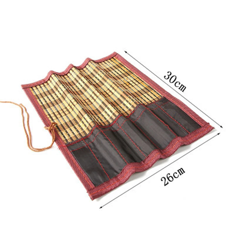 EZONE бамбука подвижный мешок картина с каллиграфией кисточки держатель шторы пакет для акварельные масла чертёжные Ручки Чехол школьные