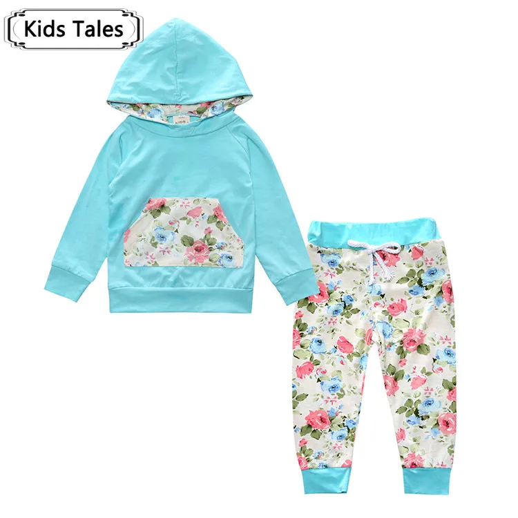 

Toddler Girl Boy Flower Tops Hoodies + Long Pants 2 Pcs. Outfits Set Clothing SY185