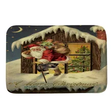 Счастливого Рождества Коврик придверный коврик комнатные домашние ковры Декор 40x60 см рождественские коврики