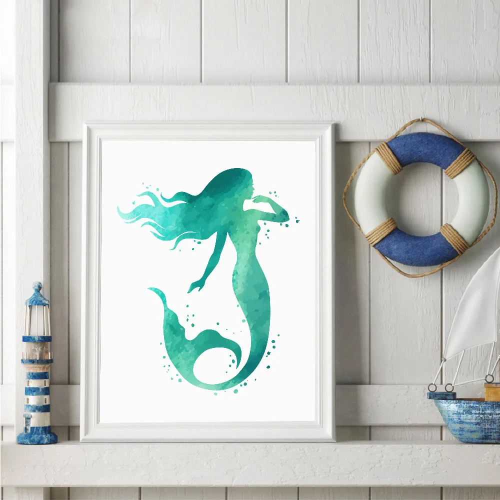 Mermaid Wall Art popular mermaids wall art-buy cheap mermaids wall art lots from Mermaid Wall Art popular mermaids wall art-buy cheap mermaids wall art lots from