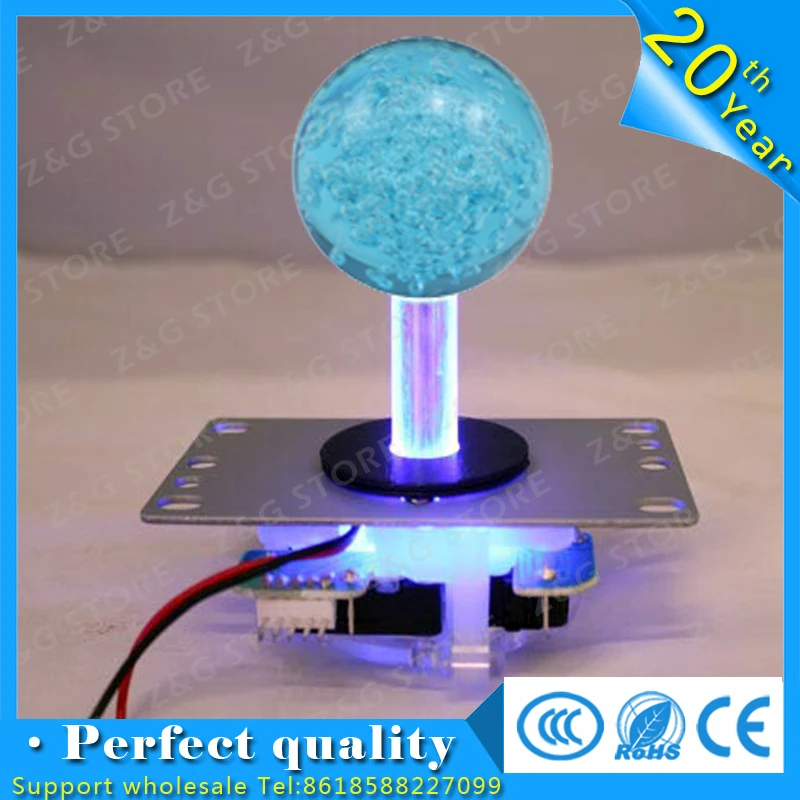 

10psc blue led joystick Arcade joystick DIY Joystick multicolor Ball 8 Way Joystick Fighting Stick Parts for Game Arcade12v
