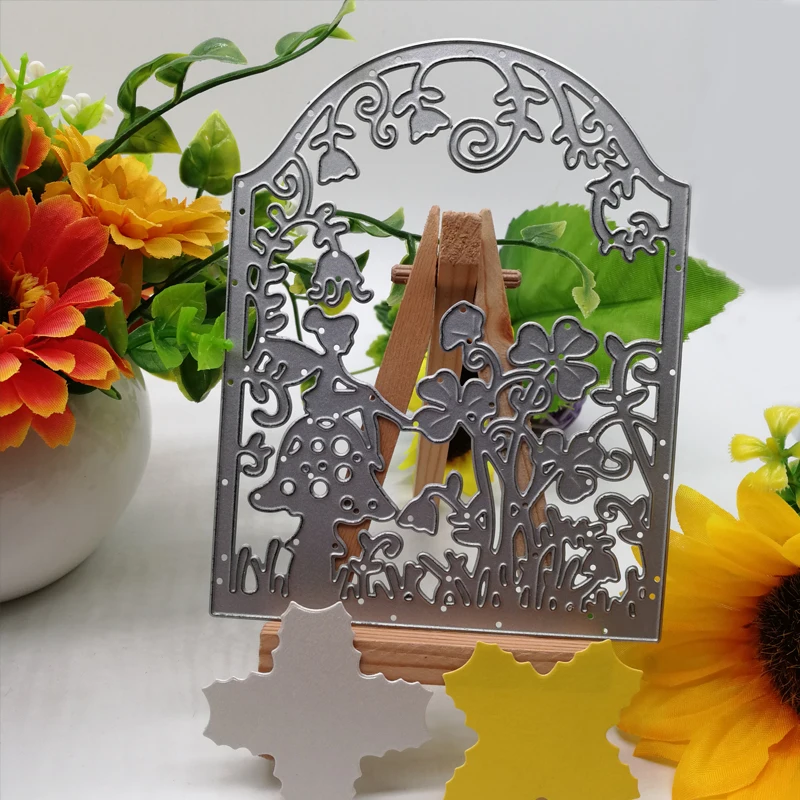 

Elf Flower Metal Cutting Dies for DIY Scrapbooking Card Stencil Craft Dies Card Decoration Handicraft 12*9.2CM