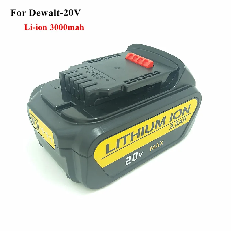 For Dewalt 20V 20Volt Max 3.0Ah Li-ion Battery Pack With Fuel Gauge Compatible DCB180 DCB181 DCB200 DCB201 DCB203 DCB204 3000mah |