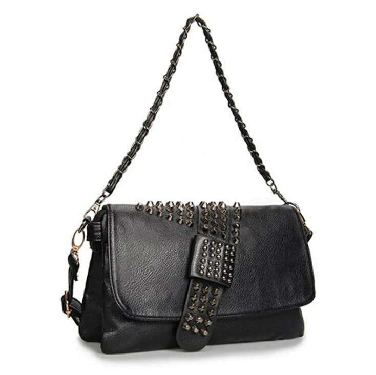 

112217 newhotstacy female rivet flap bag lady shoulder bag