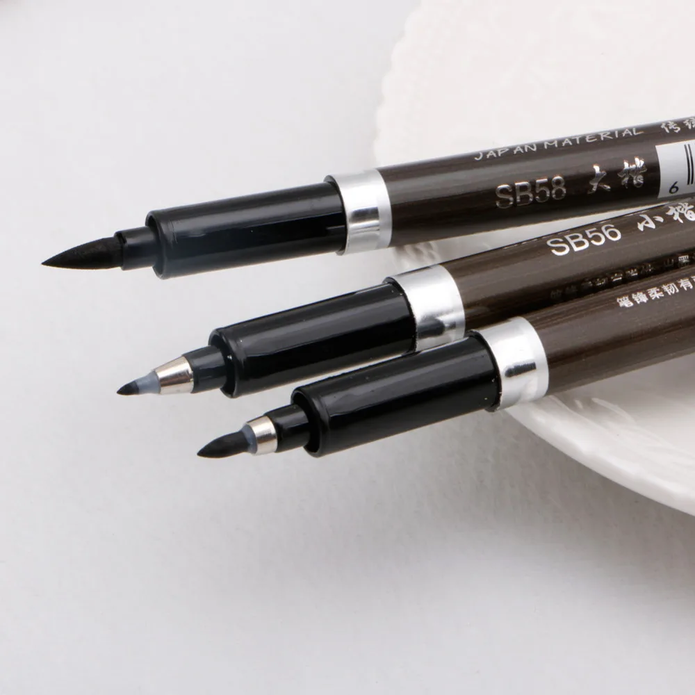 1PC Chinese Japanese Water Ink Painting Writing Brush Practise Calligraphy Pen Art Tool Small school supply stationery