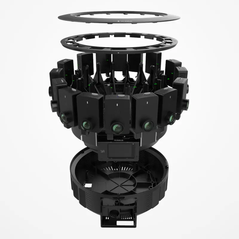 YI HALO VR Camera 3D-360 camera 5GHz Wi-Fi 2.2 Inch LCD Touch Screen 100 Minutes Battery Life Ambarella Main Processor