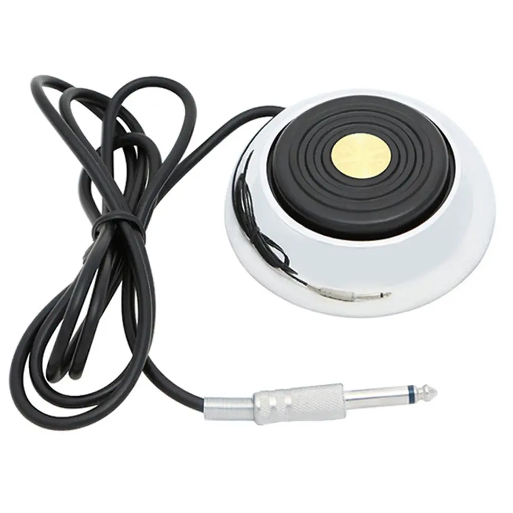 

Tattoo Machine Foot Pedal Switch Stainless Steel Round Tattoo Foot Pedal Equipment Power Supply Accessories Free Shipping