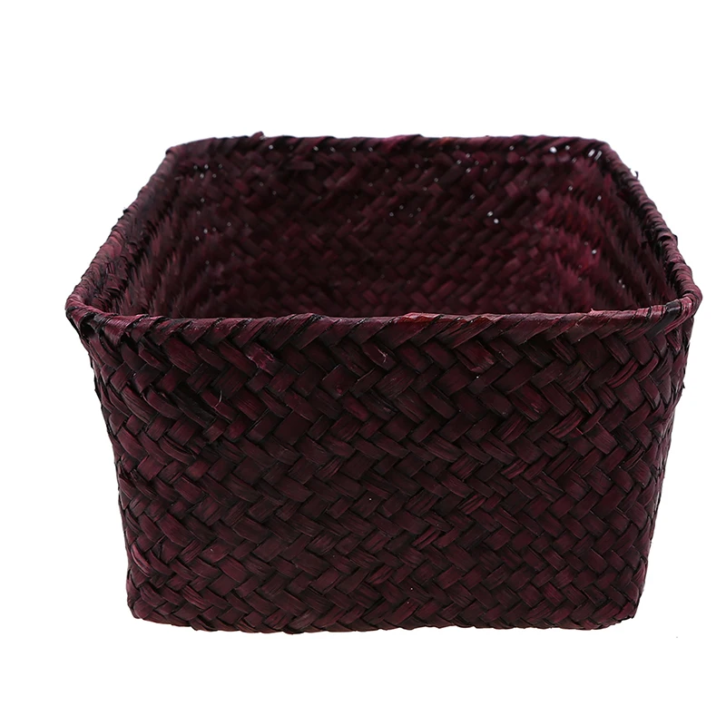 WCIC плетеные корзины ручной работы косметическая коробка декоративный ротанговый цветочный горшок тканая соломенная корзина для хранения растительный горшок чехол корзина для хранения