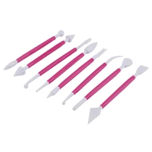 8 шт DIY пластиковые формы для выпечки торта, ручки для украшения, инструменты для моделирования помадки, кухонные формы для выпечки тортов