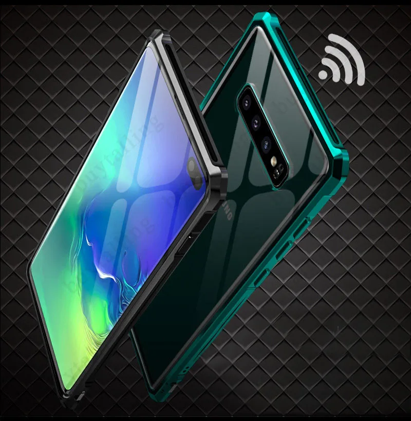 Защитный чехол для SAMSUNG S10/10e/10 Plus, прозрачная задняя крышка, металлическая рамка, противоударный, анти-осенний чехол