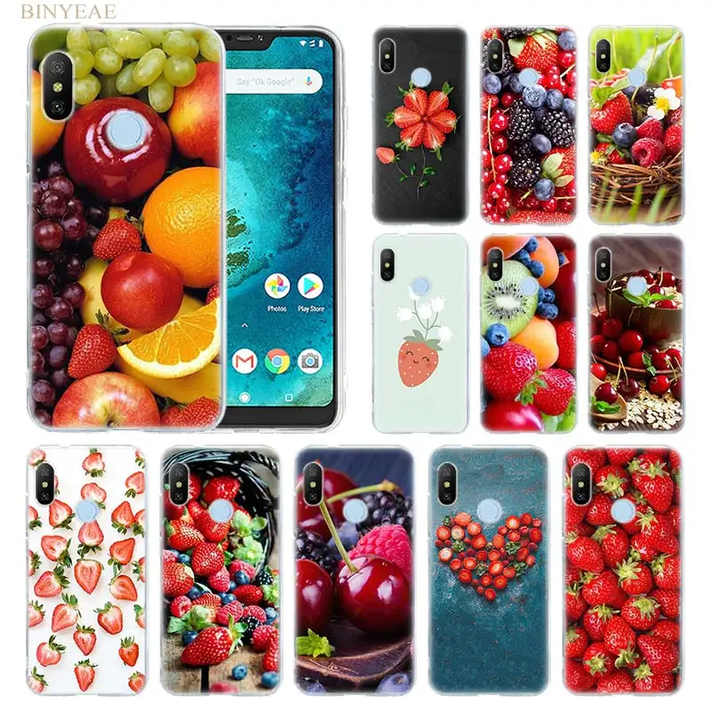 

Fruits cherry strawberry Soft TPU Phone Cases Shell for Xiaomi Redmi A2 lite 6 6A 6Pro note 4 4X 5 5A 5Plus A1 5X 6X