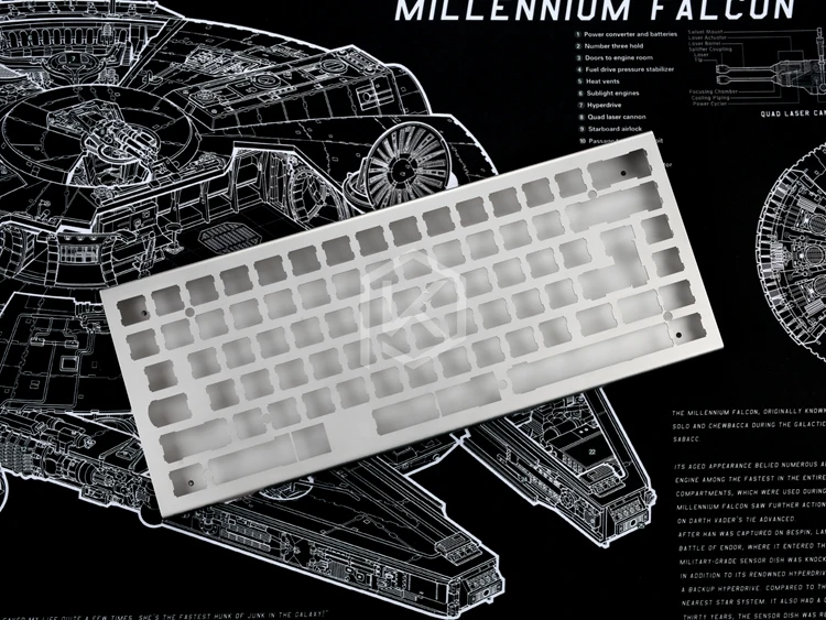 Dobrado de Aço Superior e Inferior Inoxidável para Xd84 Case Teclado Personalizado Fechado Eepw84 75% - Imagem 2
