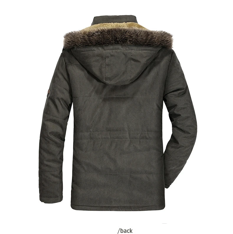 Брендовая зимняя куртка размера плюс 6XL 7XL, Мужская Толстая теплая длинная парка с капюшоном, мужская хлопковая верхняя одежда с меховым воротником, ветровка, мужские пальто