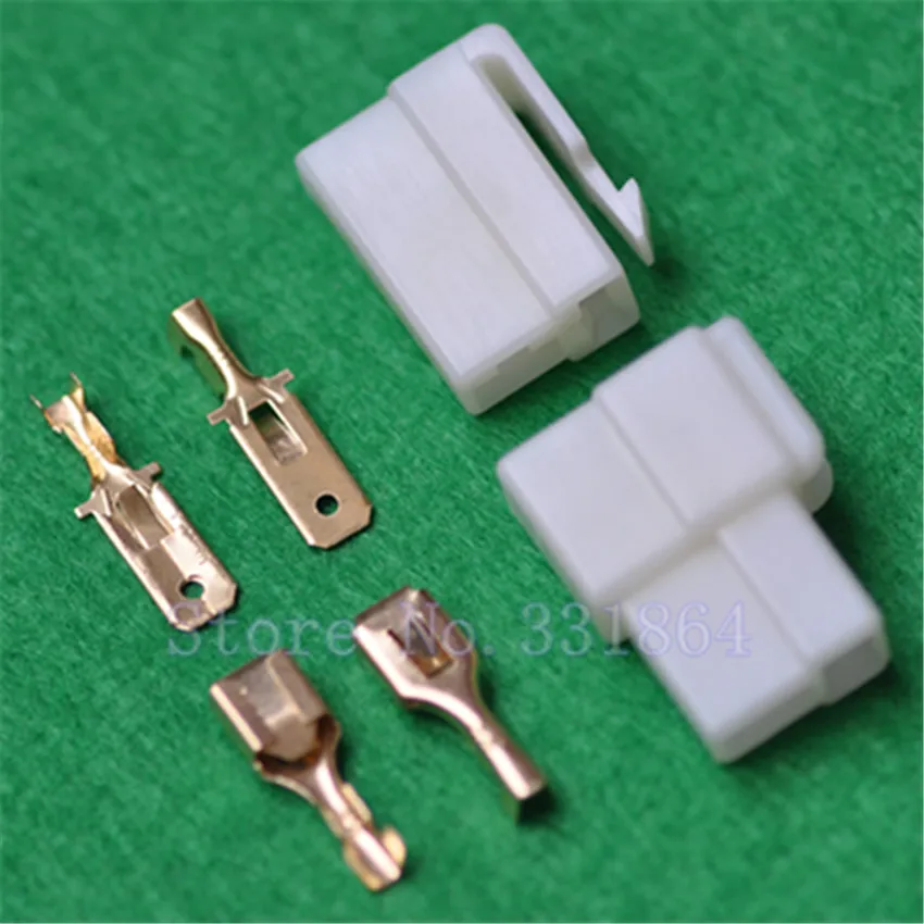 Free Shipping 6.3mm Automotive Connector 2 Wire Automotive Terminal 2P2