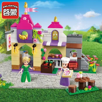 

Enlighten Building Block Girls Friends Princess Leah Chanson Bakery 2 Figures 239pcs Educational Bricks Toy For Girl Gift-No Box