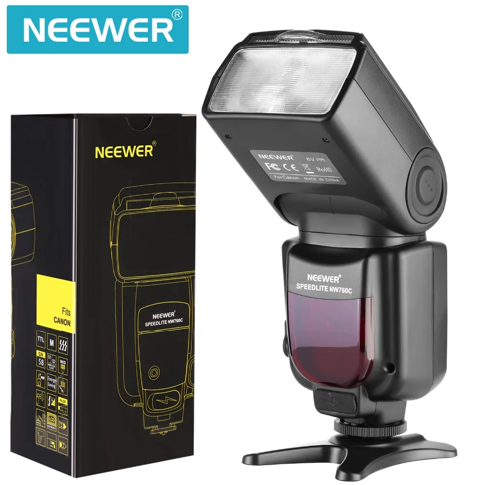 Фотовспышка Neewer NW760 с дистанционным управлением TTL вспышка ЖК дисплеем для Canon 7D