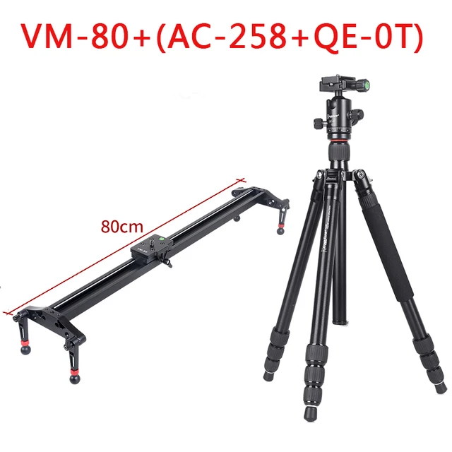 KINGJOY Official VM-80/100 Camera Silent Macro For Nikon Rail Tripod Head Time Lapse Ballhead Balhoofd Tripod Ball Head Video VM-80   AC-258  QE-0