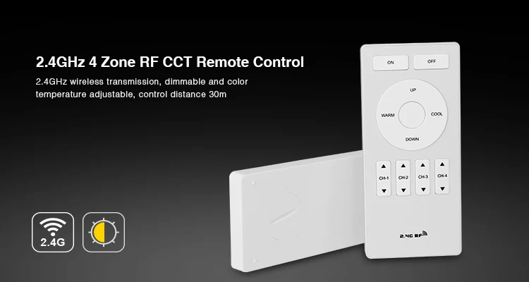 

2.4G Wireless Mi Light 2.4GHz 4 Zone RF CCT Remote Controller FUT005 CCT WiFi for All Mi Light CCT LED Bulbs Floodlight Series