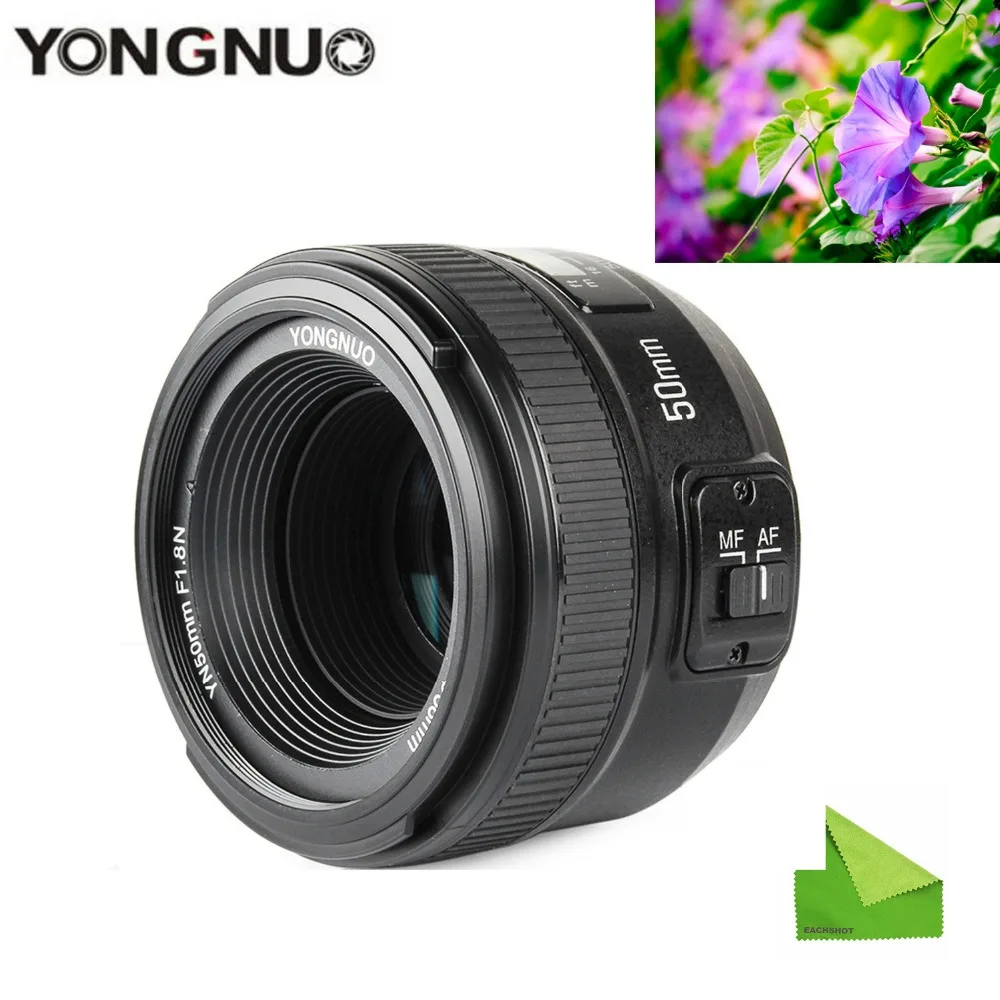 YONGNUO YN 50 мм f/1,8 AF объектив yn50мм апертура Автофокус Объективы для Nikon D3100 d5000D 5500 D3400 DSLR камеры идеальное изображение