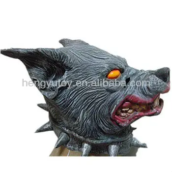 

2018 Artificial Halloween Masquerade Parties Wolf Mask Cosplay Gadget Latex Terror Mask