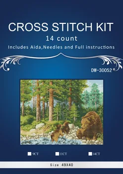 

DW-30052 The family bears Counted Cross Stitch 14CT Cross-Stitch Kit Dim Handmade Embroidery Needlework