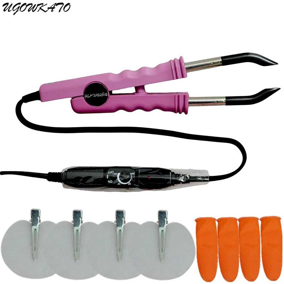 

New Flate Plate Hot Hair Fusion Iron Hair Extension Iron Keratin Bonding Tools EU Plug 220-240V Adjustable Human Hair Connector