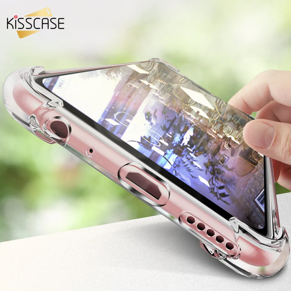 KISSCASE Shockproof Phone Cases For Xiaomi Redmi Note 7 Go Transparent Case Mi 9 Se Soft TPU Back Cover Coque Capa |