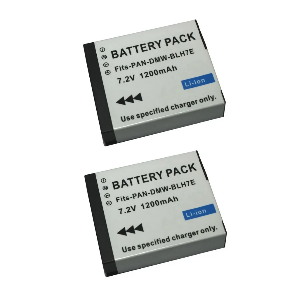 2 шт. 1200 мАч DMW BLH7E BLH7PP батарея для камеры Panasonic Lumix DMC GM1 GM5 GF7 GF8 LX10 LX15|camera battery|battery for