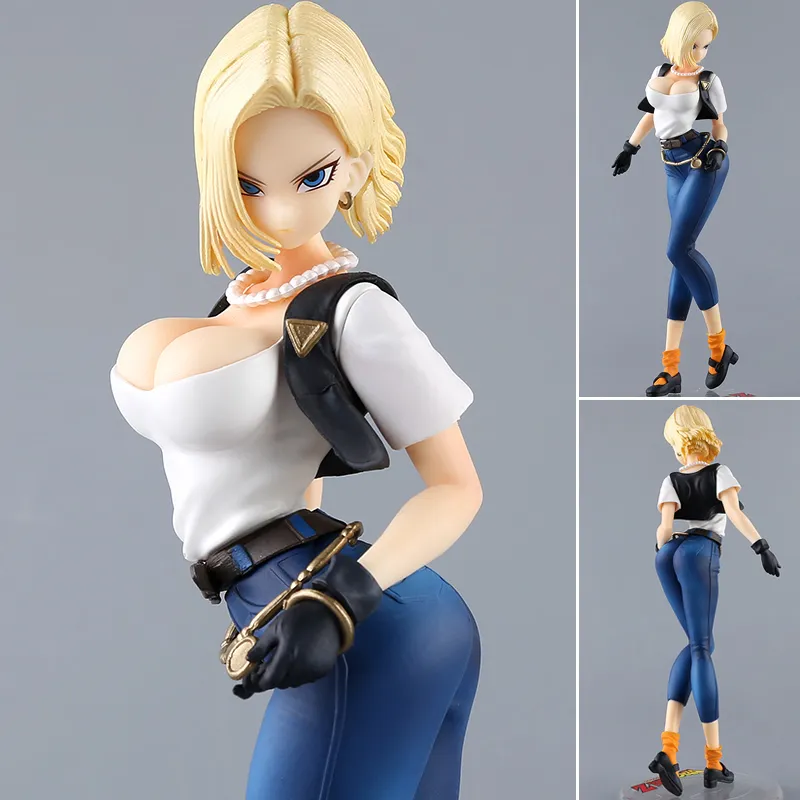 20cm Dragon Ball Z Android 18 Lazuli Sexy Anime Action Figure S S.H.Figuarts Model Toy