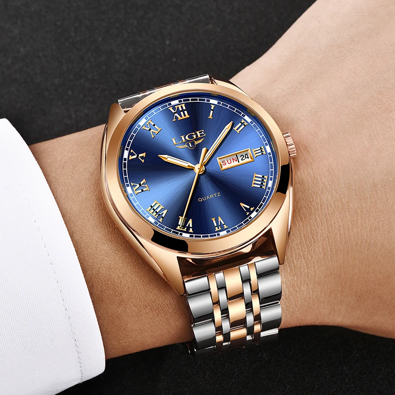 2019 Christmas Gifts LIGE Mens Business Quartz Watch Men Top Brand Luxury Fashion Casual Waterproof Sport Clock Erkek Kol Saati