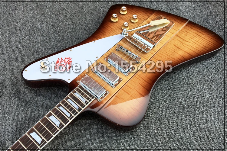 

electric guitar;3 mini pickups;free shipping.flame maple top;